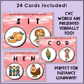 Boom Cards Speech Therapy Sound Blending With CVC Words Teletherapy