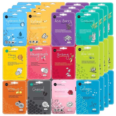 Celavi Face Mask Set Korean Beauty Essence Facial Paper