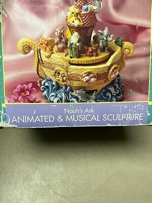 CLASSIC TREASURES NOAHS Ark Animated And Musical Sculpture W Box Euc