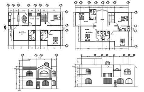 Modern House Plan In DWG File - Cadbull | House plans, Modern house plan, Modern house