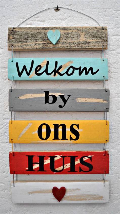 Welkom By Ons Huis Muur Kuns Diy And Crafts Home Diy Novelty Sign