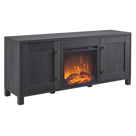 Best Buy Camdenandwells Chabot Log Fireplace Tv Stand For Most Tvs Up To 65 Charcoal Gray Tv1429