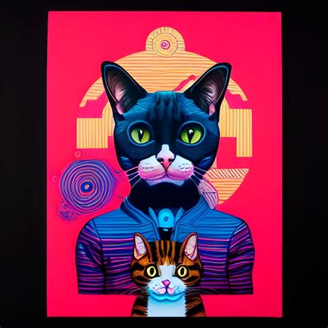 Ilustra O Brilhante De Um Gato Retrato De Um Gato Ra A De Gato