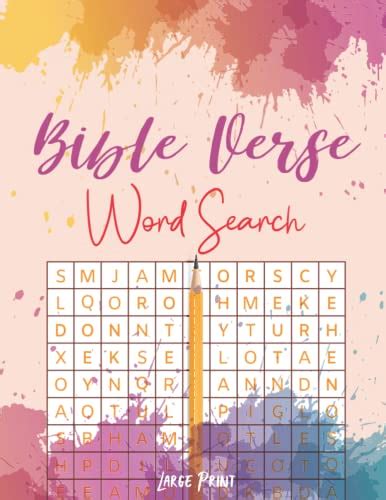 Bible Verse Word Search Large Print A Word Find Puzzles For Adults By