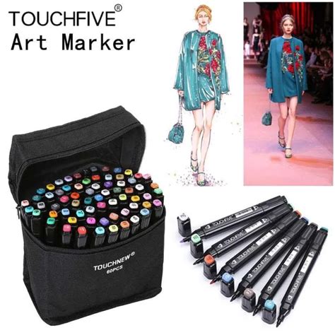 TOUCHFIVE 168 Colors Single Art Markers Brush Pen Sketch Alcohol Based