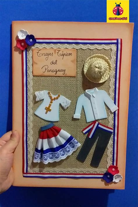 Carpeta Creativa Trajes Típicos del Paraguay Manualidades