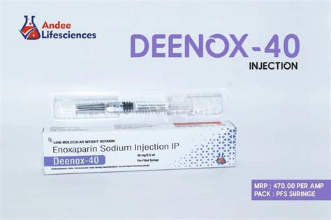 Low Molecular Weight Heparin Enoxaparin Sodium Injection IP 40mg At Rs