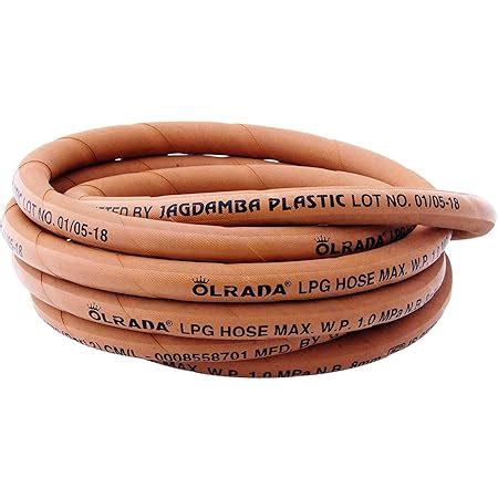 Prestige 1 5M LPG Rubber Hose Pipe With Reinforced Steel Wire ISI