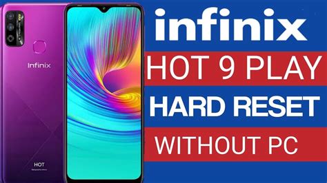 Infinix Hot 9 Play Reset Without PC Pattern Pin Unlock Hard Reset