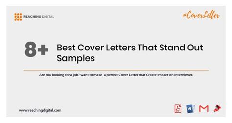 8 Best Cover Letters That Stand Out Samples Reaching Digital