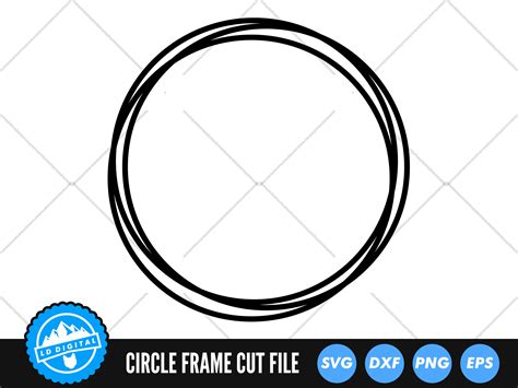 Circle Frame SVG Files Circle Frame Cut Files Circle Etsy Finland