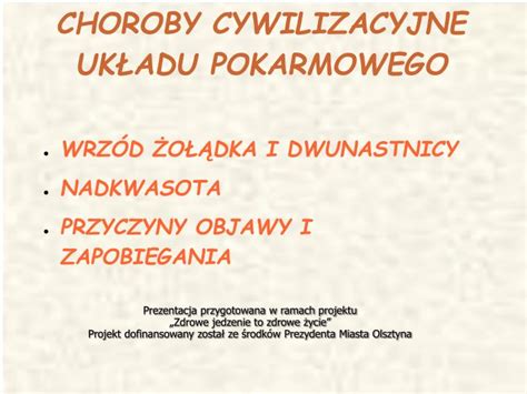 PPT CHOROBY CYWILIZACYJNE UKŁADU POKARMOWEGO PowerPoint Presentation