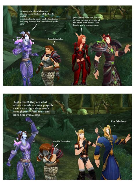 Blood Elves and High Elves by nordrassil-treehouse on DeviantArt