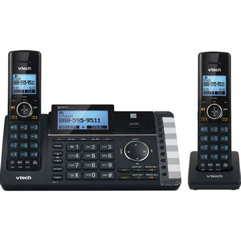 VTech - DS6251-2 DECT 6.0 Expandable Cordless Phone System with Digital Answering System - Black ...