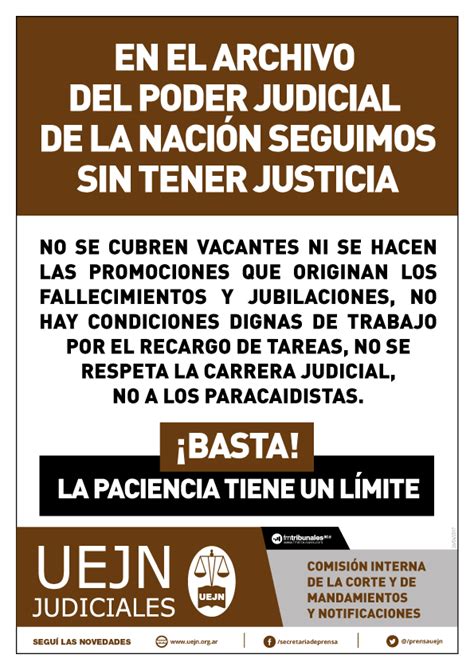 Justicia En El Archivo Del Poder Judicial Uejn Unión De Empleados