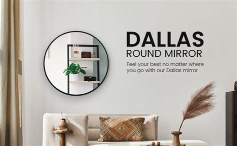 Arcus Home Inch Hd Black Round Mirror Modern Circle Wall Mirror