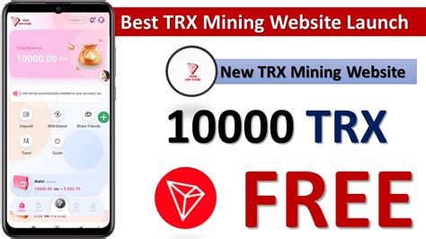 10000 TRX Signup Bonus Earn Free Trx Daily New Trx Mining Website