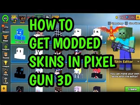 How To Get Modded Skins In Pixel Gun D Youtube