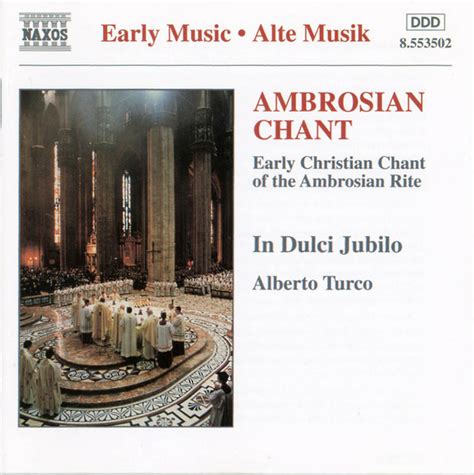 Ambrosian Chant (Early Christian Chant Of The Ambrosian Rite) CD ...