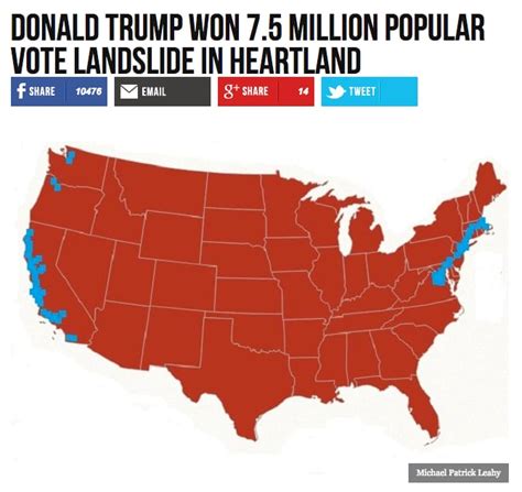 Thanks To A Bad Map And Bizarre Math Breitbart Can Report That Trump Won The Real Popular Vote