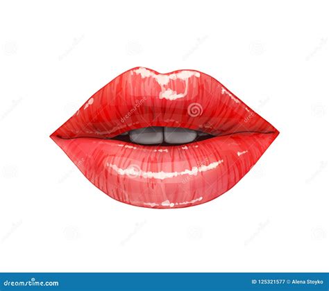 Beautiful Lips Stock Vector Illustration Of Glamour 125321577