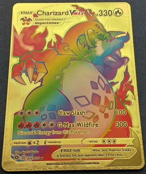 Mavin Charizard Vmax Gigantamax Gold Textured Foil Pokemon Card