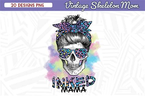 Inked Mama Skeleton Mom Leopard Graphic By Zanynoti · Creative Fabrica