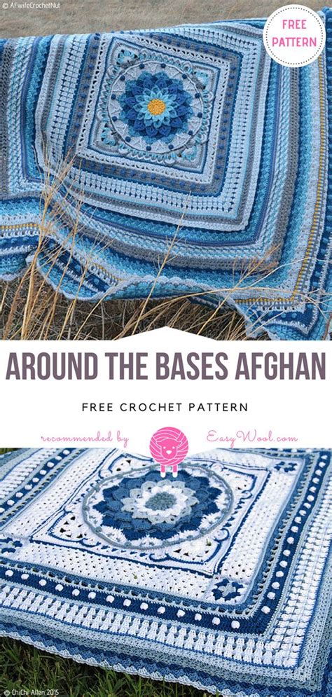 Around The Bases Afghan Cal Free Crochet Pattern Con Im Genes Alfombras