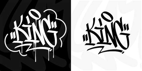 Premium Vector Abstract Trendy Urban Graffiti Street Art Word King