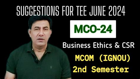 MCO 24 SUGGESTIONS FOR TEE JUNE 2024 BUSINESS ETHICS CSR