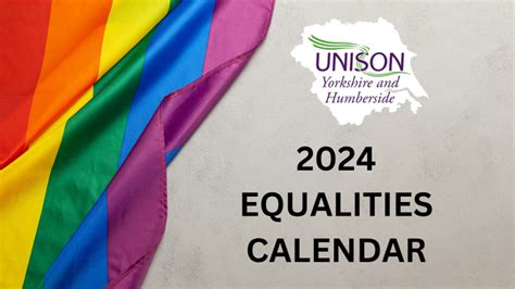 2024 Equalities Calendar UNISON Yorkshire Humberside