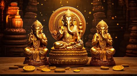 Premium Photo | Laxmi and god ganesh for Dhanteras puja festival