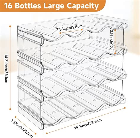 Spospo Organizador Apilable Para Botellas De Agua Soporte Para