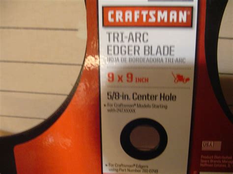 New Craftsman Tri Arc Edger Blade 7185767 9x9 58 Part 781 0748