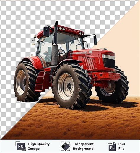 Fundo transparente fotográfico realista isolado tractor do