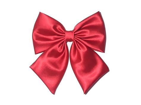 Red Hair Bow Red Satin Hair Bow Satin Big Bow Wedding Pew Etsy