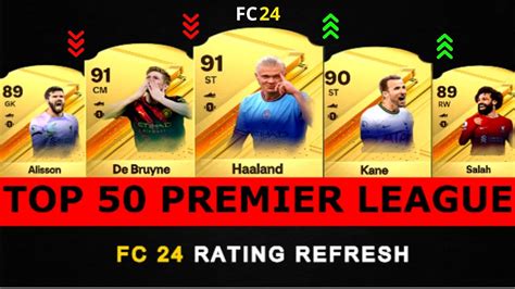 Fifa 24 Top 50 Premier League Player Ratings In Ea Fc 24 💀😲 Ft