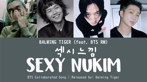 Balming Tiger feat RM of BTS 섹시느낌 SEXY NUKIM LYRICS 가사 Line