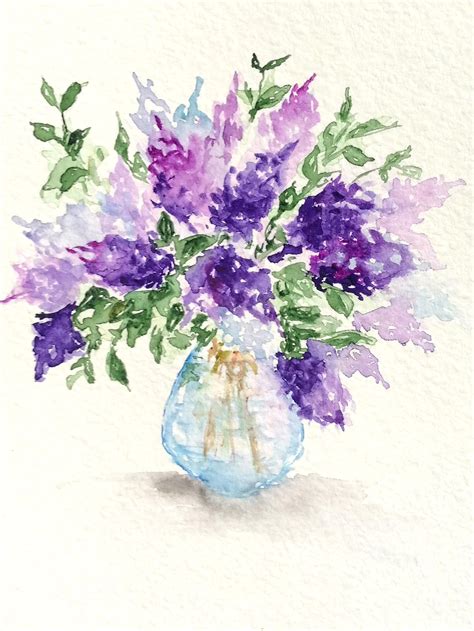 √ Flower Vase Watercolor