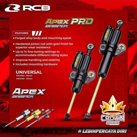 Jual Steering Damper Stabilizer Stang Rcb Apex Pro Cnc Mm Mm