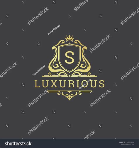 Luxury Logo Monogram Crest Template Design Stock Vector Royalty Free