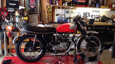 1973 Triumph T100r Daytona 500cc After Resetting The Timing Youtube