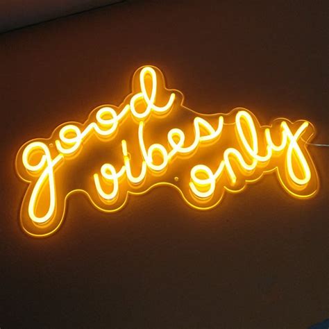 Good Vibes Only Neon Sign Led Neon Sign Custom Neon Sign Etsy