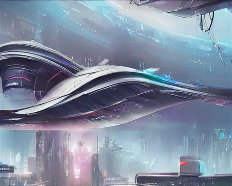 Cyberpunk Zeppelin Scifi Concept Art Stable Diffusion Openart