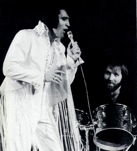 Elvis On Stage In The Long Fringe Jumpsuit In 1970 Elvis Elvis Presley Las Vegas Engagement