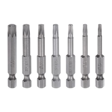 Uxcell T10 T40 Magnetic Security Star 5 Point Torx Screwdriver Bit Set