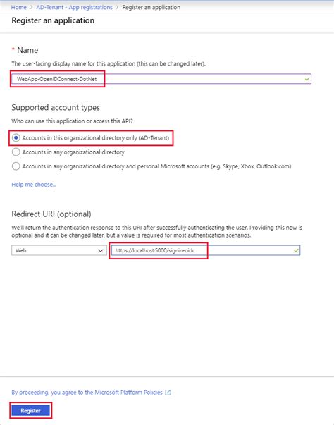 Exercise Create An Azure Ad Tenant And Configure Registration For