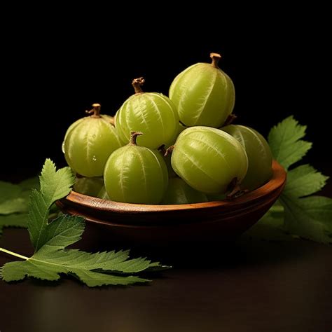 indian gooseberry amla natural radiance premium ai generated image