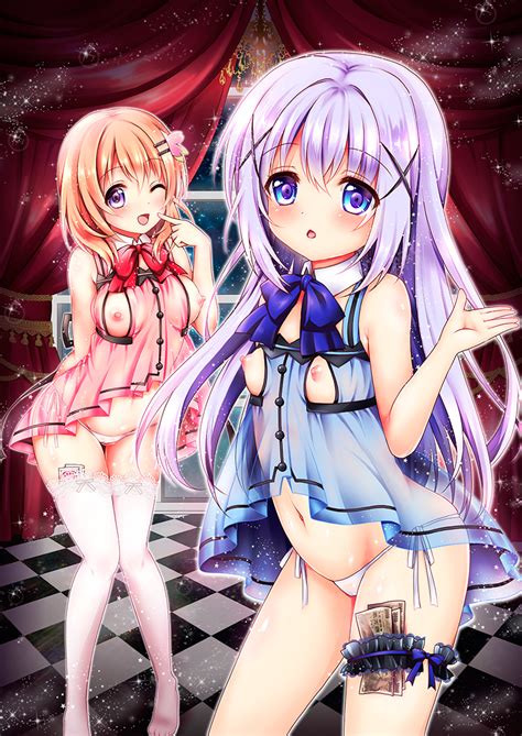 Kafuu Chino And Hoto Cocoa Gochuumon Wa Usagi Desu Ka Drawn By Geko