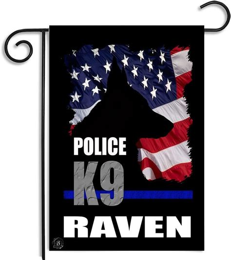 American Flag Thin Blue Line Personalized Police K9 Name